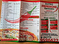 Pizzeria Peperoni menu