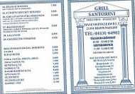 Grill Santorini menu