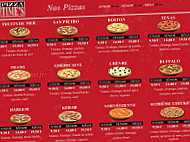 Pizza Time's menu