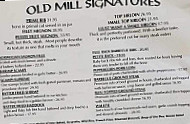 Old Mill menu