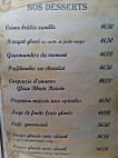 Le Calypso menu
