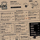 Home Burger menu