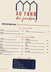 Au Fond Du Jardin menu