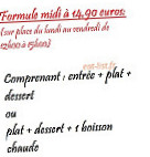 Saveurs d'Atika menu