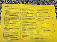 Restaurant Rose menu