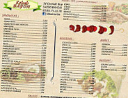 Kebab Bayon menu
