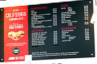 California Sandwiches menu