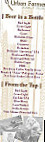 Urban Farmer Kitchen Cocktails menu