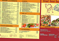 Orient Pizza Doener Kebap Haus menu
