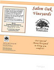 Salem Oak Vineyards menu