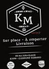 Km Burger menu