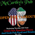 Jack Mc Carthys Pub menu