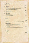 Bacchus Keller menu