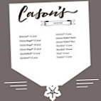 Cason's Tap Room menu