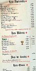 La Piraterie menu