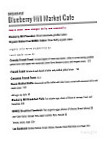 Blueberry Hill Market Cafe menu