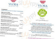 Vlora Café Vegan menu
