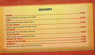 Restaurant Indien Shalimar menu