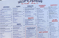 Billy's Burgers And menu