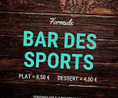 Des Sports menu