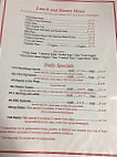 Vera's Diner menu