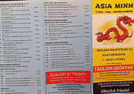 Asia Minh menu
