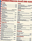 Cherry Brook Cafe menu