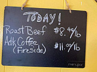 Black Waters Cafe Trading Post menu