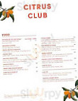 Citrus Club menu