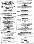 Nickel's Pit Bbq menu