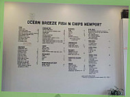 Ocean Breeze Fish & Chips menu