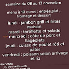 Café De La Gare menu