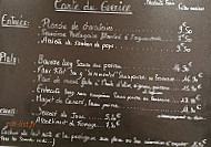 Le Grenier Ribeiro Martins menu