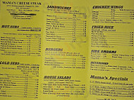 Mama's Cheesesteak menu