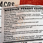 Tacos A Go Go menu