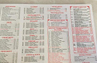 Hong Kong Chinese menu