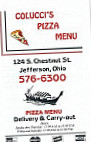 Colucci's Pizza menu