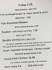 Mainstreet Cafe menu