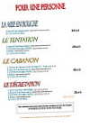 Le Cabanon de l'Ecailler menu