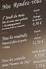 Cafeteria SUPER U menu