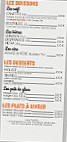 Le Saint-jo menu