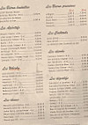 Le Bistro Francais menu