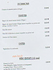 Au Doux Passage menu