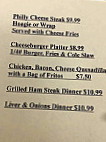 Mona Lisa's menu