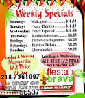 Fiesta Brava menu