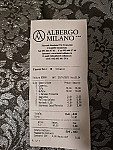 Albergo Milano menu