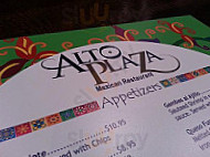 Alto Plaza menu