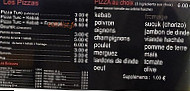 Kebab Le Château menu