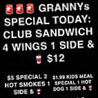 Granny’s Grill menu