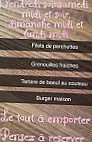 Chez Fructus menu